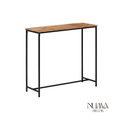Tulum | Consola de madera y metal negro de 75 cm