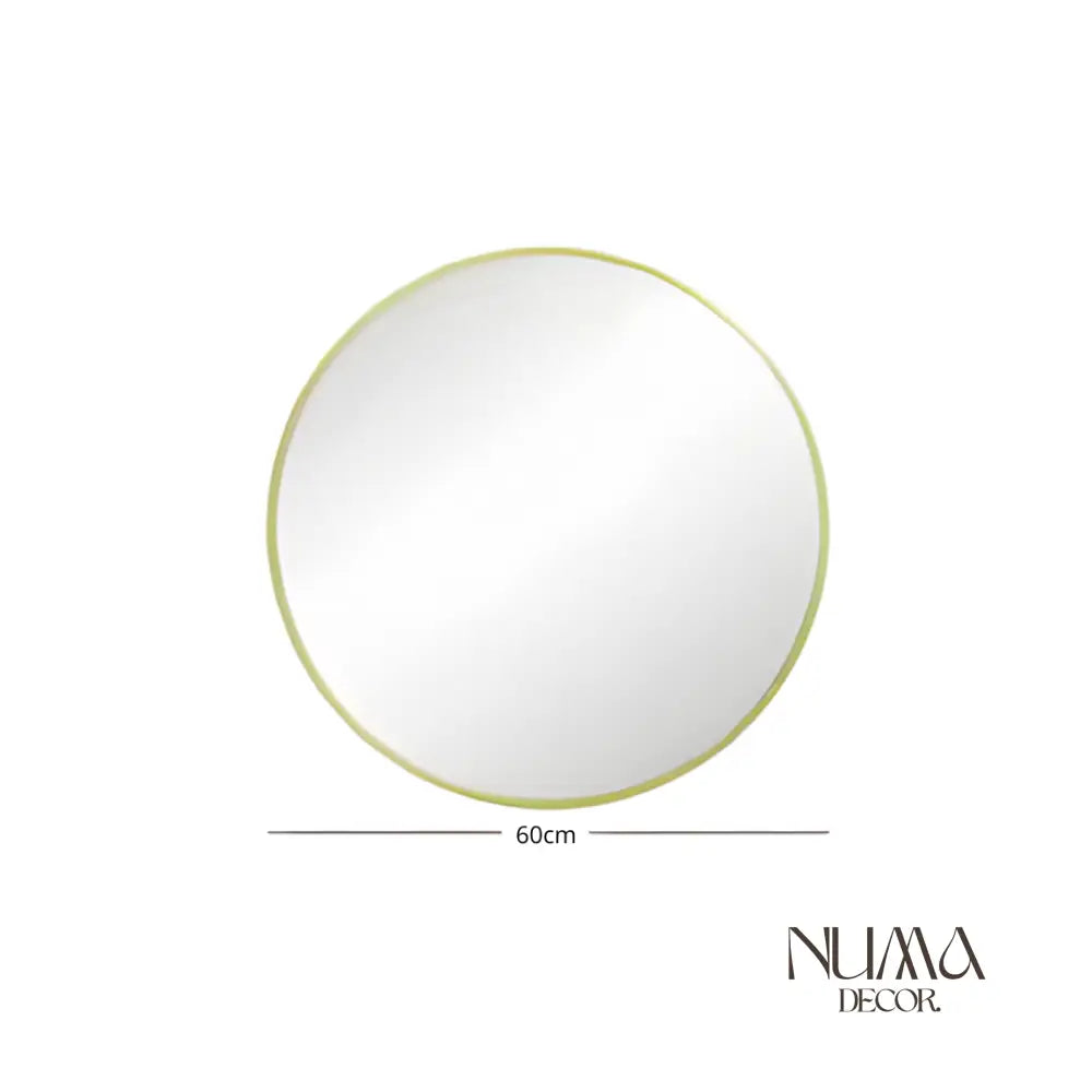 Aura | Redondo con marco en dorado satinado