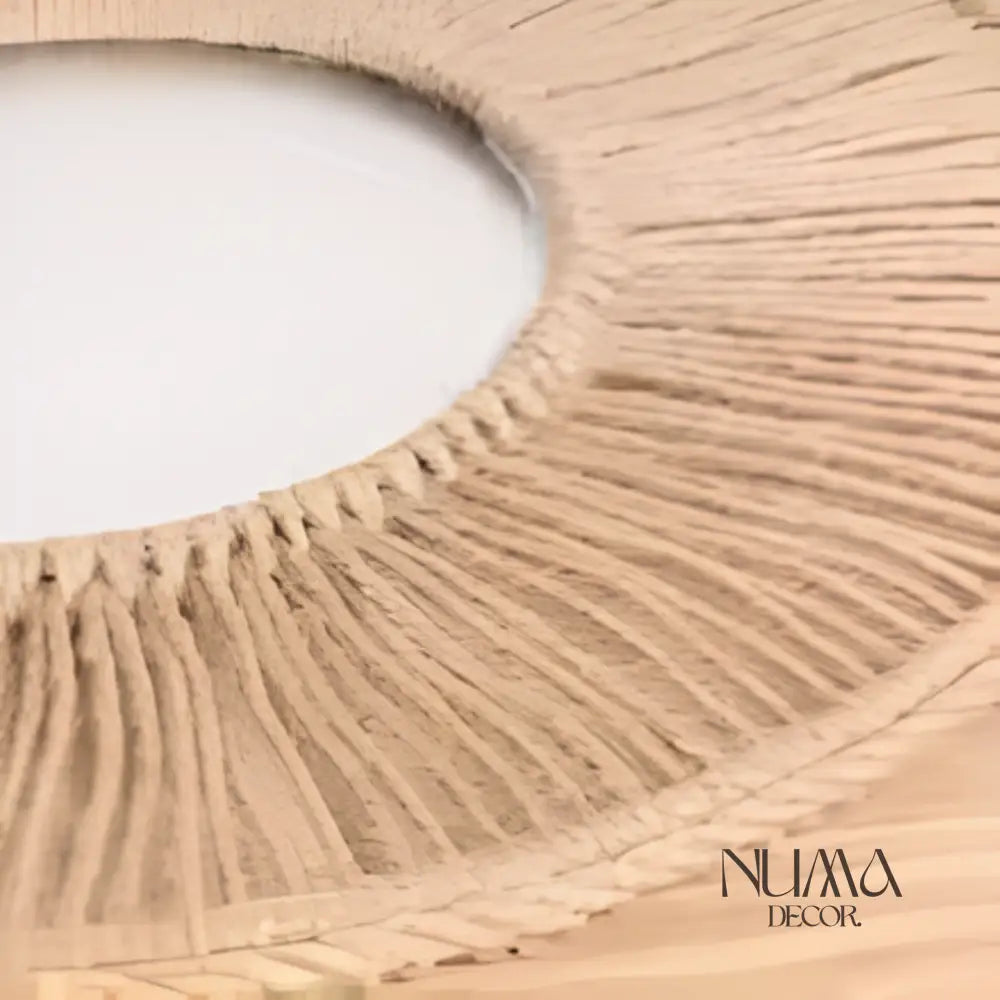 Bali | Espejo redondo con marco de yute y fibras naturales D.31