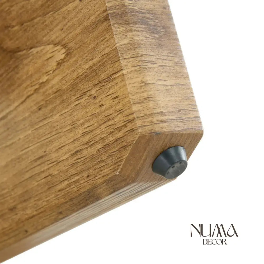 Delta | Mesa de cristal templado y base de madera