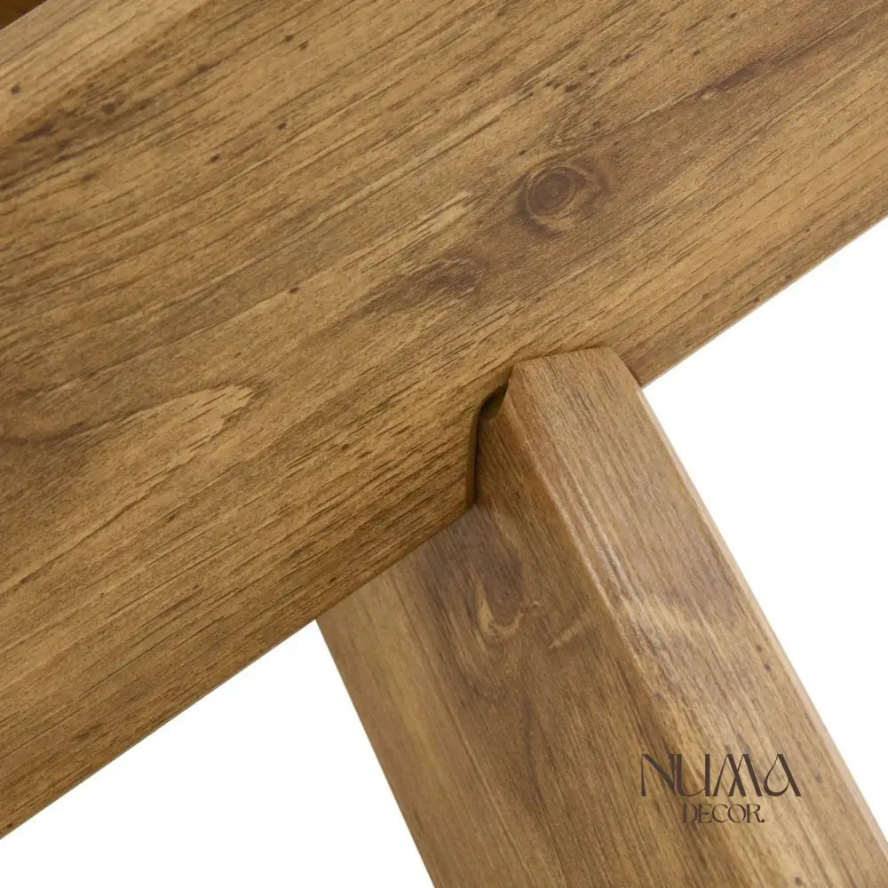 Delta | Mesa de cristal templado y base de madera