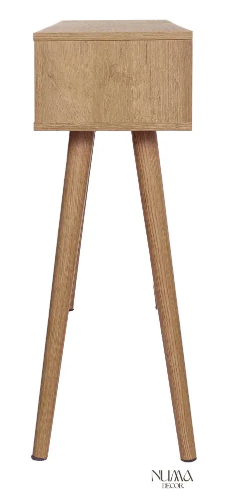 Kala | Consola de madera y detalles en ratán