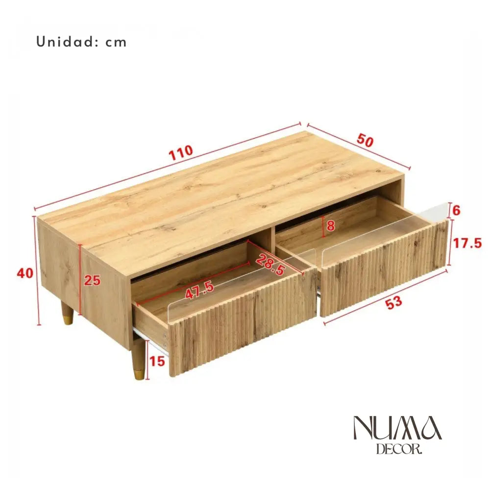 Siena | Mueble TV y mesa de centro con Frontal de Palillería